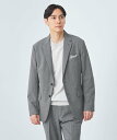 【SALE／50%OFF】UNITED ARROWS green label relaxing A+ TWPU チドリ 2B スリム ジャケット -ストレッチ・防シワ- ユナイテッドアローズ グリーンレーベルリラクシング ジャケット・アウター テーラードジャケット・ブレザー グレー【送料無料】