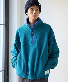 【SALE／20%OFF】coen DISCUS(ディスカス)別注フリースハーフジップ【Youtube紹介アイテム】 コーエン トップス その他のトップス ホワイト グレー