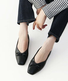 【SALE／40%OFF】Fin スクエアトゥVカットバレエシューズ【低反発スポンジ入り】 フィン シューズ・靴 バレエシューズ グレー ブラック シルバー レッド【送料無料】