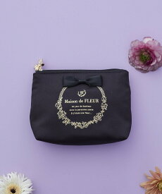 Maison de FLEUR サテンリボンティッシュケース メゾン ド フルール 財布・ポーチ・ケース ポーチ パープル ネイビー ピンク ブラック