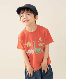 BEAMS mini BEAMS mini / ダイナソー Tシャツ 24SS(90~150cm)　24SSKIDS ビームス ミニ トップス カットソー・Tシャツ カーキ オレンジ