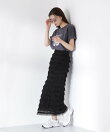 レースフリルタイトスカート