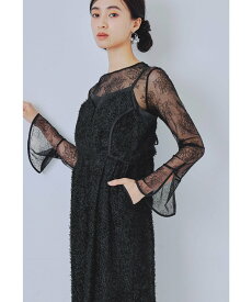 niana ベルスリーブレーストップス スリットスリーブ 結婚式 成人式 二次会 同窓会 ビーフラット トップス カットソー・Tシャツ ブラック ホワイト【送料無料】