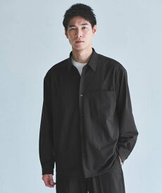 【SALE／50%OFF】UNITED ARROWS green label relaxing FREELITCH ボックス レギュラーカラー シャツ -ストレッチ- ユナイテッドアローズ グリーンレーベルリラクシング トップス シャツ・ブラウス グレー ブラウン ブラック【送料無料】