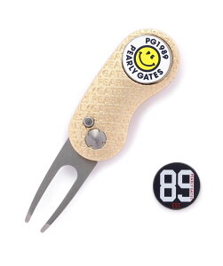 PEARLY GATES ロゴグリーンフォーク&マーカー (UNISEX) パーリーゲイツ スポーツ・アウトドア用品 ゴルフグッズ ゴールド ブラック カーキグリーン ネイビー ピンク シルバー オレンジ【送料無料