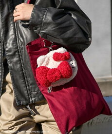 【SALE／40%OFF】FREAK'S STORE "HELLOKITTY" もこもこポーチ 25AW フリークスストア 財布・ポーチ・ケース ポーチ ホワイト ブラック