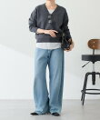 《人気シリーズ/9色》スウェットライクVニット