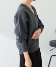 《人気シリーズ/9色》スウェットライクVニット
