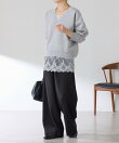 《人気シリーズ/9色》スウェットライクVニット
