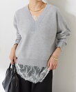 《人気シリーズ/9色》スウェットライクVニット