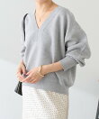 《人気シリーズ/9色》スウェットライクVニット