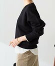 《人気シリーズ/9色》スウェットライクVニット