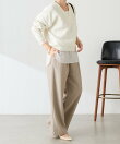 《人気シリーズ/9色》スウェットライクVニット