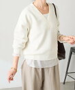 《人気シリーズ/9色》スウェットライクVニット