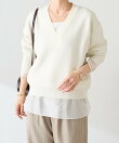 《人気シリーズ/9色》スウェットライクVニット
