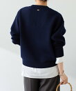 《人気シリーズ/9色》スウェットライクVニット