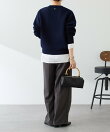 《人気シリーズ/9色》スウェットライクVニット