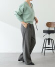 《人気シリーズ/9色》スウェットライクVニット
