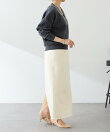 《人気シリーズ/9色》スウェットライクVニット