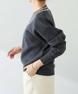 《人気シリーズ/9色》スウェットライクVニット