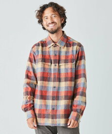 L.L.Bean シャミー・クロス・シャツ、プラッド ジャパン・フィット エルエルビーン トップス シャツ・ブラウス オレンジ ブルー【送料無料】