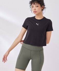 NERGY 【PUMA】DARE TO クロップドTシャツ ナージー トップス カットソー・Tシャツ ブラック ホワイト イエロー【送料無料】