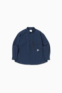 and wander light w cloth shirt �A���h�����_�[ �g�b�v�X �V���c�E�u���E�X �u���b�N �O���[ �u���[�y���������z