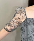 wave piping frare dress