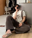 NOWLE/(M)【NOWLE】メッセージロゴ プリント クルーネック 半袖 Tシャツ