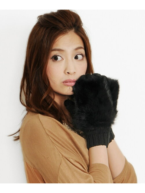 Sankyoshokai ラビットファー手袋ミトンニット Rakuten Fashion 楽天ファッション 旧楽天ブランドアベニュー T