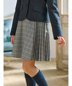 【SALE／40%OFF】組曲 KIDS 【150-170cm】サイドプリーツチェック スカート クミキョク スカート ロング・マキシスカート ネイビー グレー【送料無料】