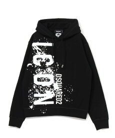 DSQUARED2 ICON SPLASH COOL FIT HOODIE SWEATSHIRT ディースクエアード トップス パーカー・フーディー ブラック ホワイト【送料無料】