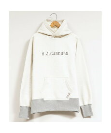 Nigel Cabourn 【公式】ナイジェル・ケーボン / MAN / 50s パーカー - レタード / ナイジェル・ケーボン トップス パーカー・フーディー グレー ホワイト【送料無料】