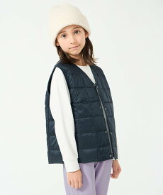 UNFILO 【120-150cm】TAION Vネック ダウンベスト(UNISEX) アンフィーロ ジャケット・アウター ダウンジャケット・ダウンベスト イエロー グリーン パープル ホワイト ブラック ネイビー【送料無料】
