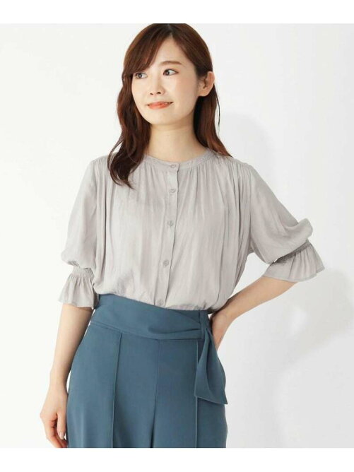 Grove S Ll サテン小花ブラウス Rakuten Fashion 楽天ファッション 旧楽天ブランドアベニュー Bf4074