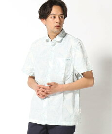 【SALE／30%OFF】GUESS GUESS 半袖 シャツ (M)Collins Stencil Leaf Shirt ゲス トップス シャツ・ブラウス グリーン ブラウン【送料無料】