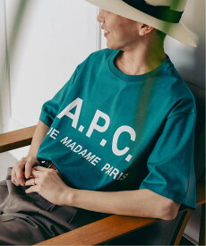 EDIFICE 【A.P.C. / アーペーセー】別注 オーバーサイズ ロゴプリント Tシャツ エディフィス トップス カットソー・Tシャツ ブラック グレー ホワイト グリーン レッド【送料無料】