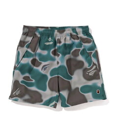 A BATHING APE LIQUID CAMO ONE POINT BEACH SHORTS ア ベイシング エイプ パンツ その他のパンツ ブラック ブルー グリーン【送料無料】