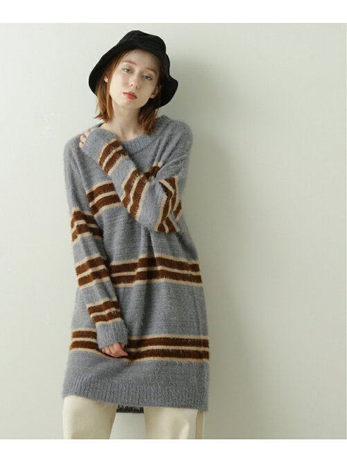 Ray Cassin マルチボーダーシャギーニットチュニックワンピース Rakuten Fashion 楽天ファッション 旧楽天 ブランドアベニュー Bz0075