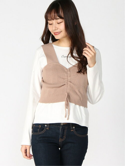 Wego Wego L ドロストニットビスチェセットロンt Rakuten Fashion 楽天ファッション 旧楽天ブランドアベニュー Bz4075