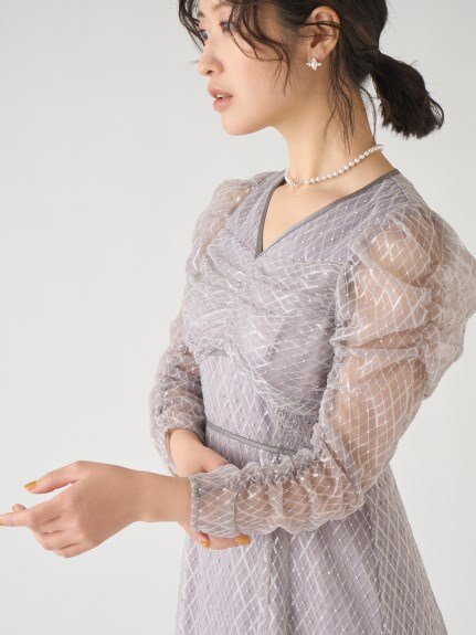 CELFORD｜バリエーションチュールギャザードレス | Rakuten Fashion 