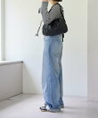 レザーフラップショルダーバッグ