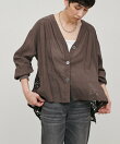 強撚レース切り替えカーデ