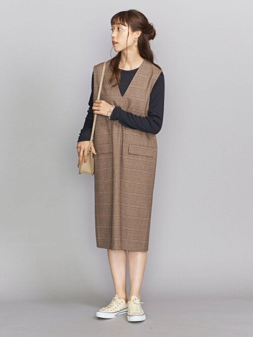 Beauty Youth United Arrows By チェックvネックジャンパースカート O Rakuten Fashion 楽天 ファッション 旧楽天ブランドアベニュー Bp7076