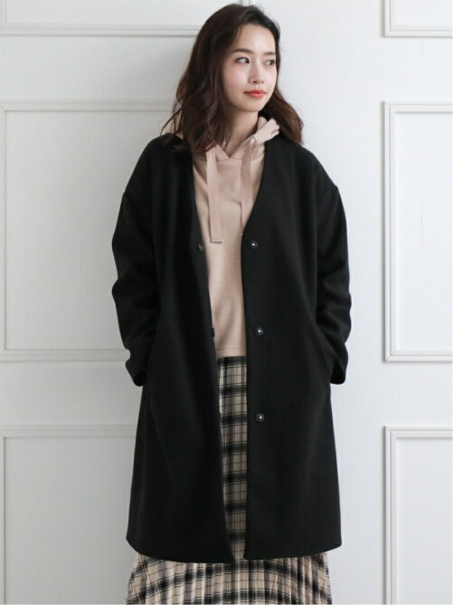 Clear Vネックノーカラーコート Rakuten Fashion 楽天ファッション 旧楽天ブランドアベニュー Bx1076