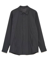 【SALE／50%OFF】H.I.P. by SOLIDO (M)NYLON COTTON TYPEWRITER SHIRT タトラスコンセプトストア トップス シャツ・ブラウス ブラック グレー【送料無料】