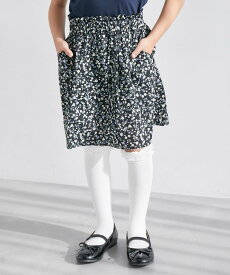 ROPE' PICNIC 【KIDS】小花柄インパンスカート/セットアップ対応 ロペピクニック スカート その他のスカート ブラック ホワイト