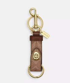COACH OUTLET 【公式】トリガー スナップ バッグ チャーム・シグネチャー キャンバス コーチ　アウトレット ファッション雑貨 チャーム・キーチェーン ブラウン【送料無料】