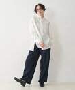 パッチポケット バックギャザーシャツ