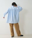 パッチポケット バックギャザーシャツ
